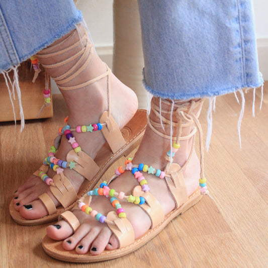 Multicolor Gladiator Sandals