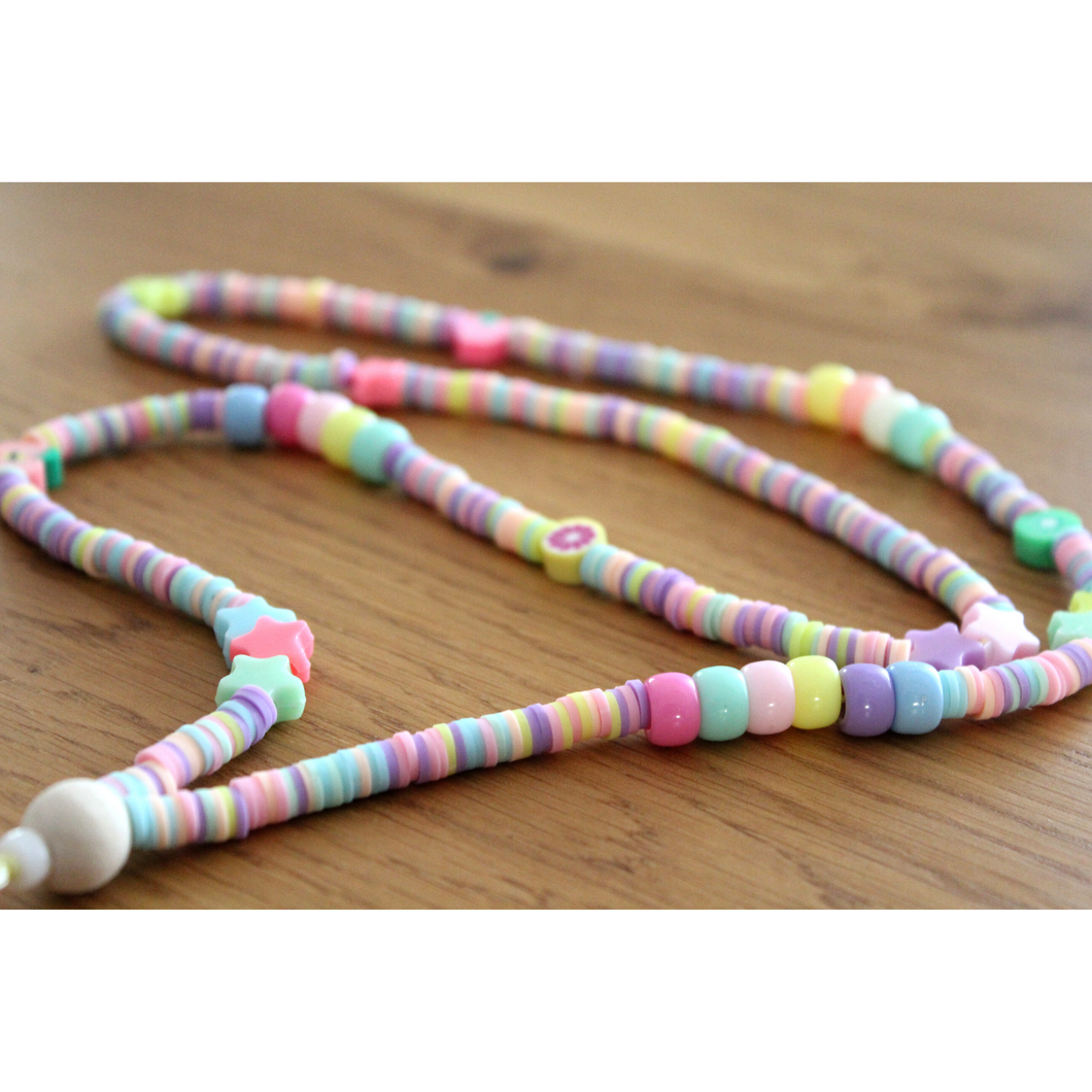 Pastel Beads Mobile Necklace