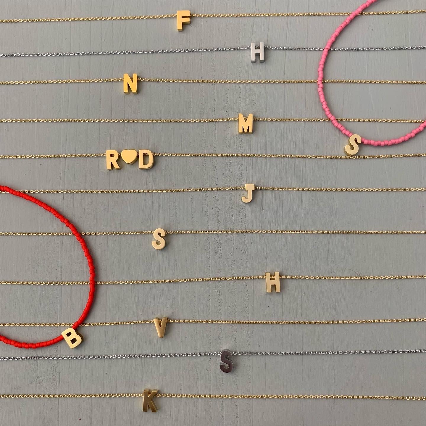 Two Initial Heart Necklace