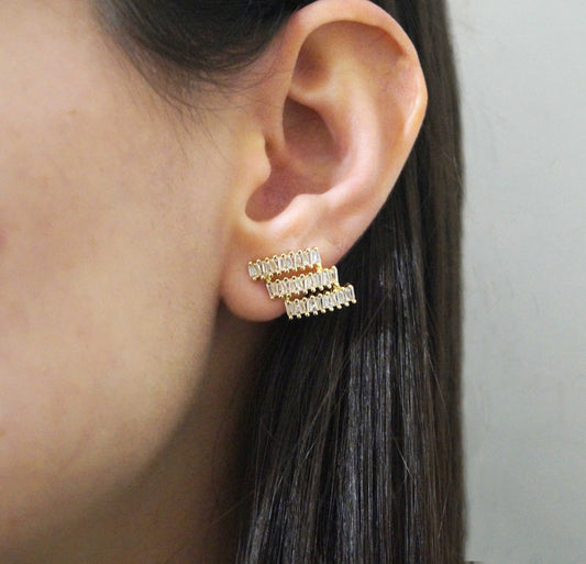Triple Stud Earring