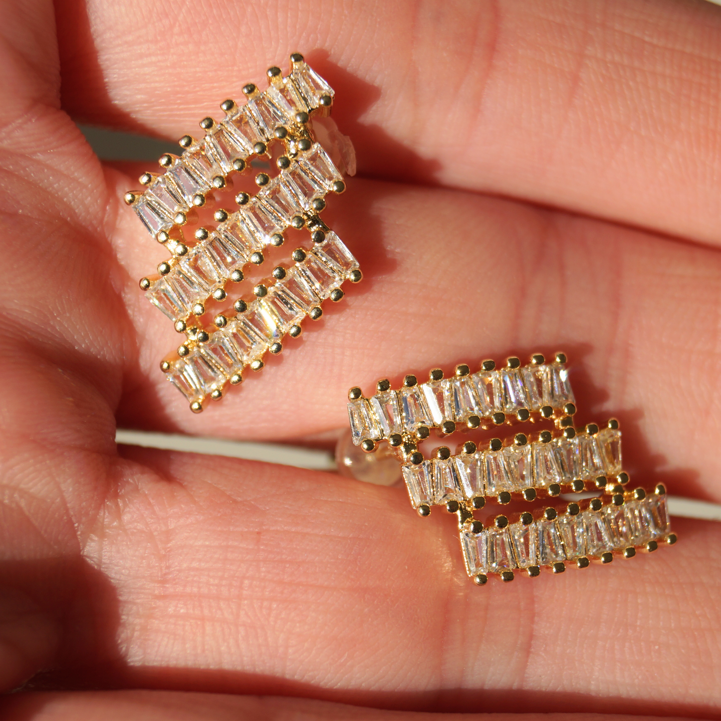 Triple Stud Earring