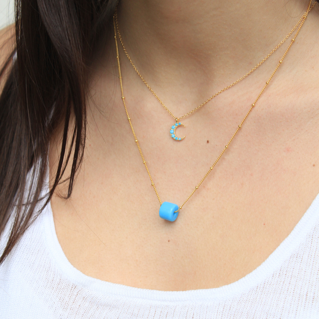Blue Satellite Necklace