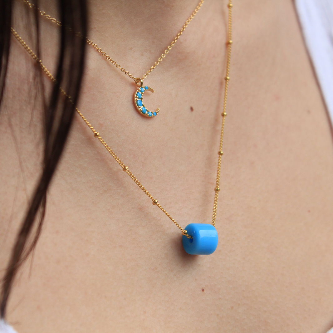 Blue Satellite Necklace