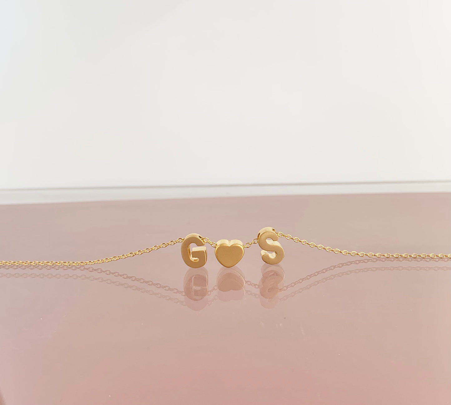 Two Initial Heart Necklace