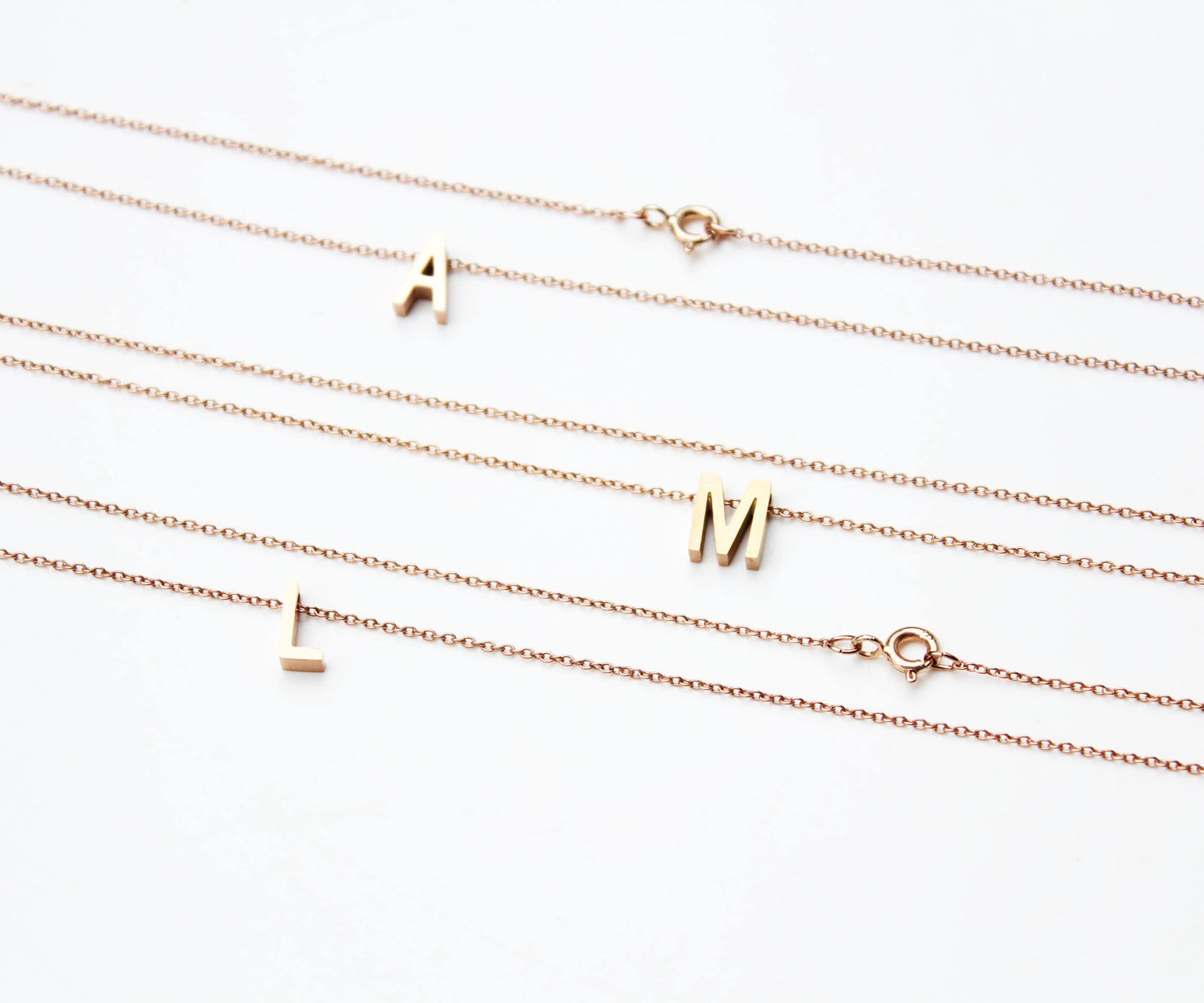 Rose Gold Initial Necklace