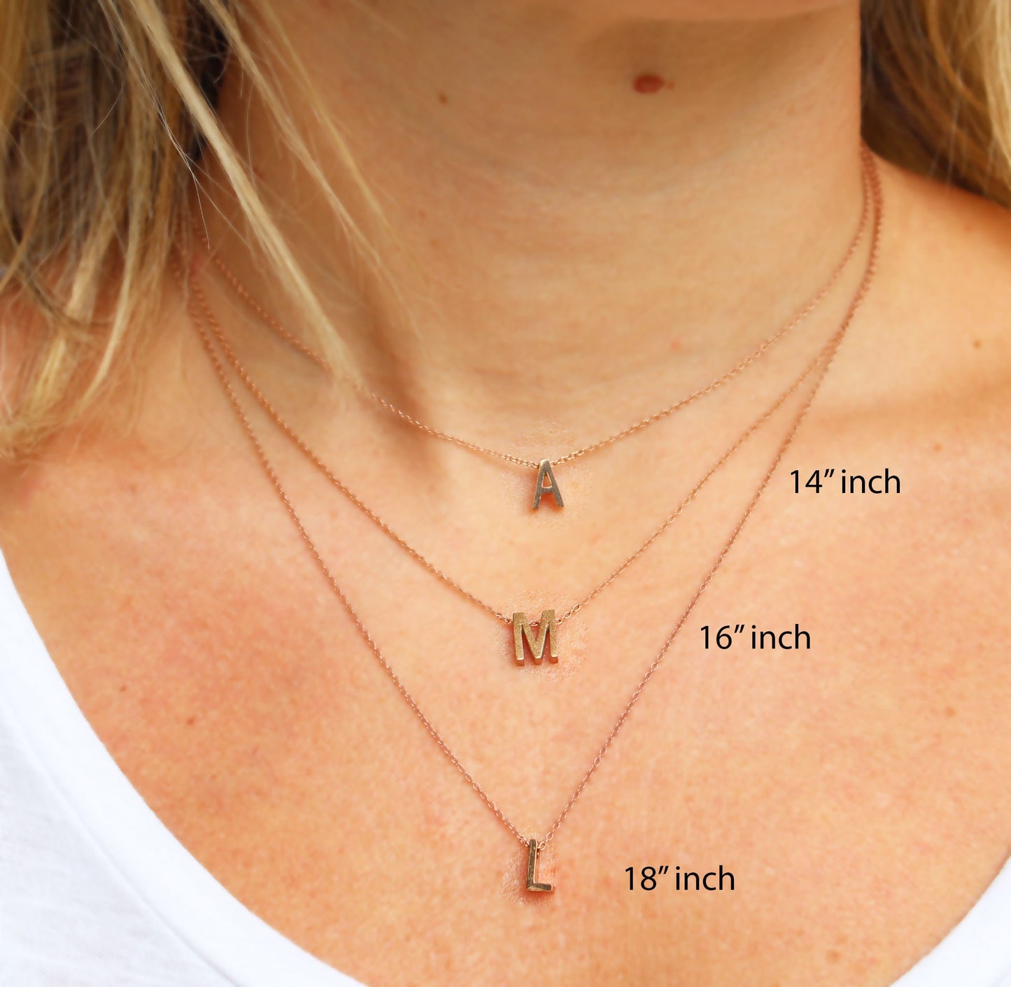 Rose Gold Initial Necklace