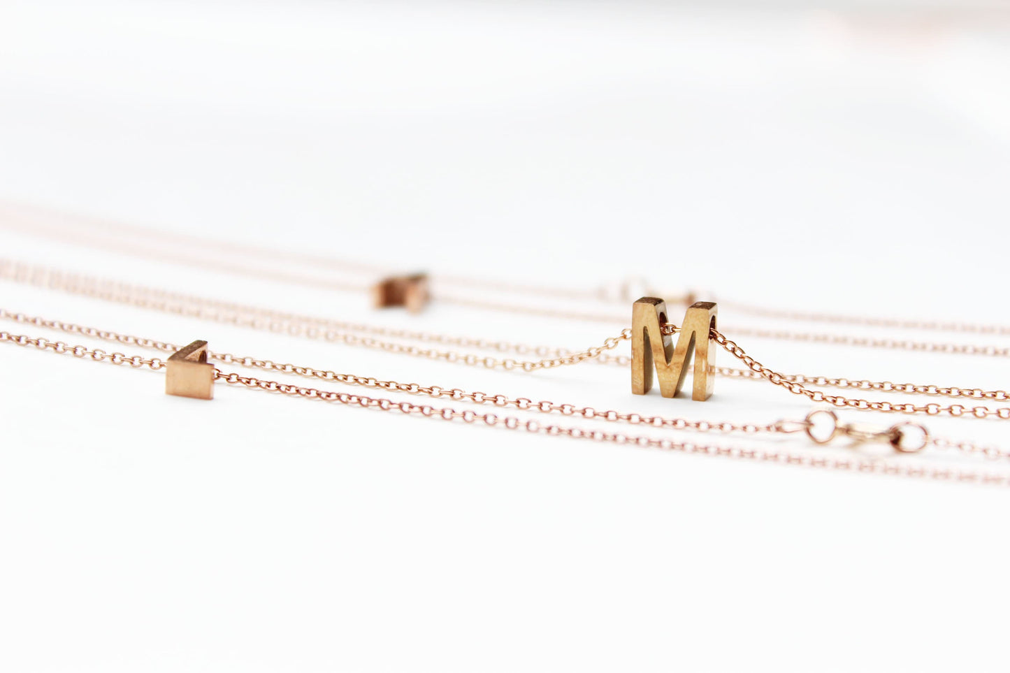 Rose Gold Initial Necklace
