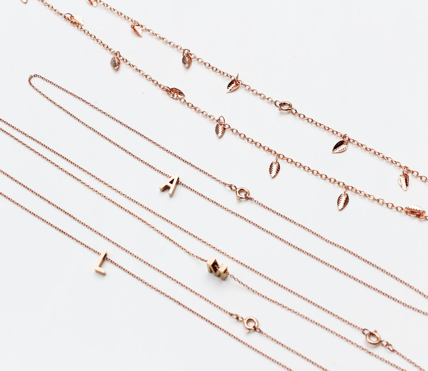 Rose Gold Initial Necklace