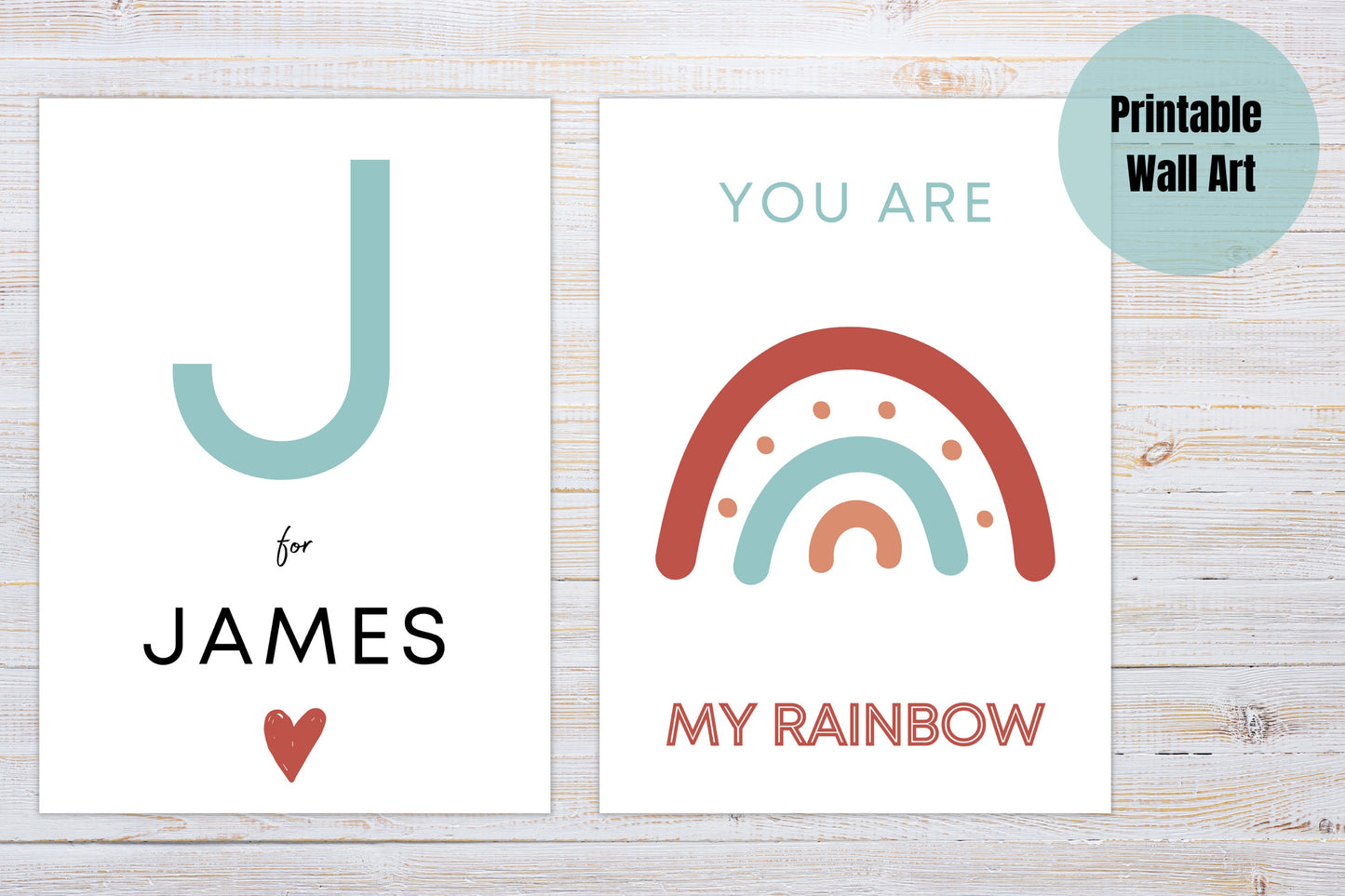 Printable Initial Wall Art