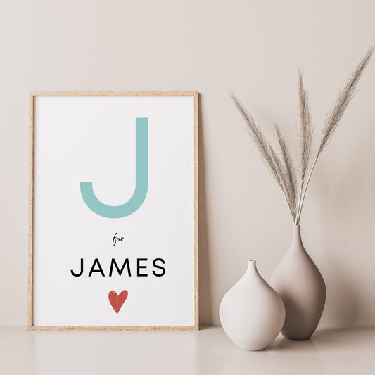 Printable Initial Wall Art