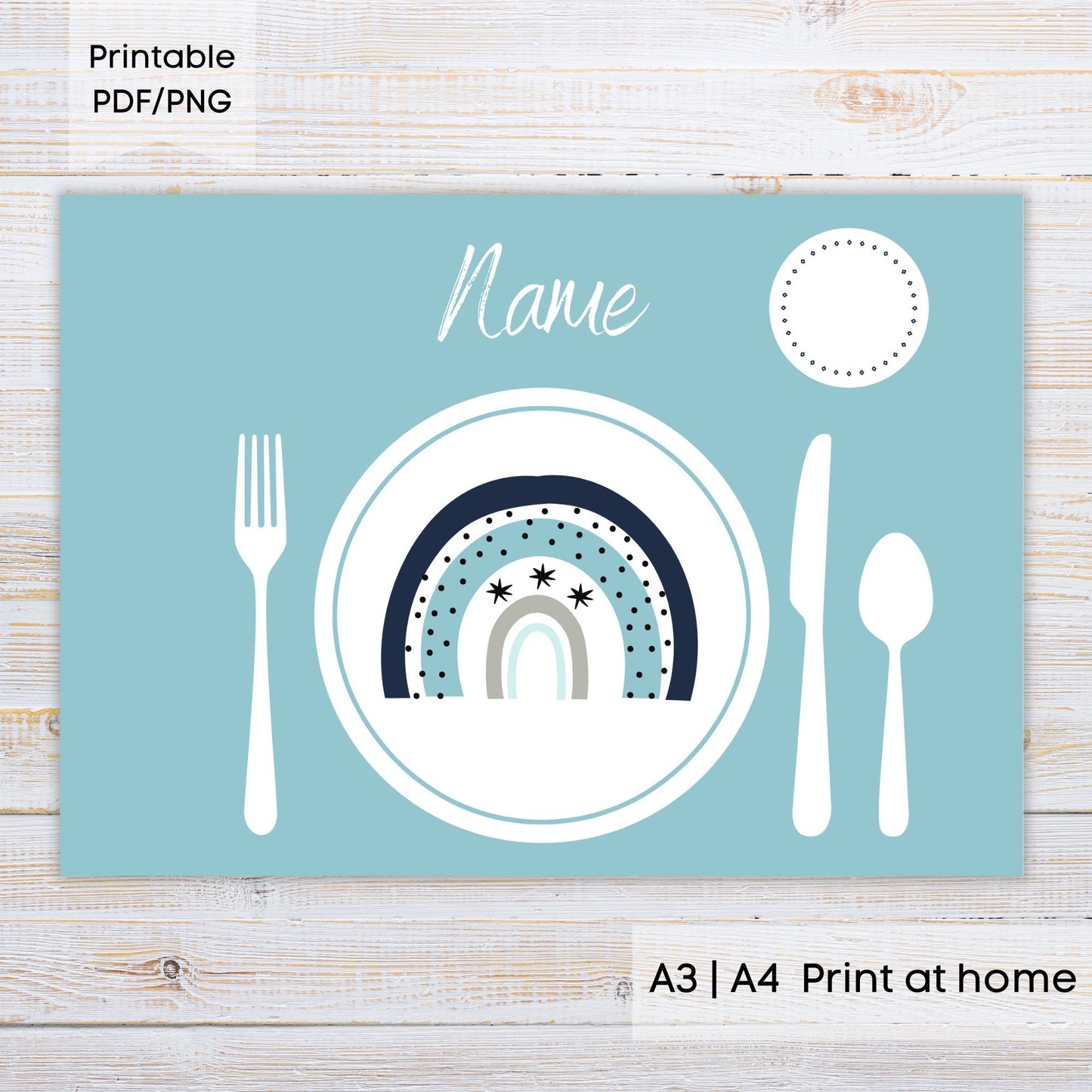 Blue Rainbow Placemat