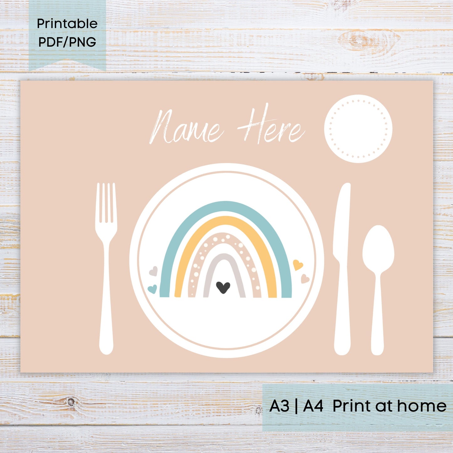 Printable Toddler Placemat