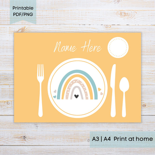 Printable Toddler Placemat
