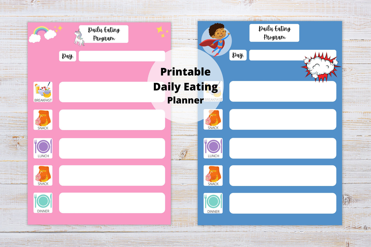 Kids Daily Eating Planner