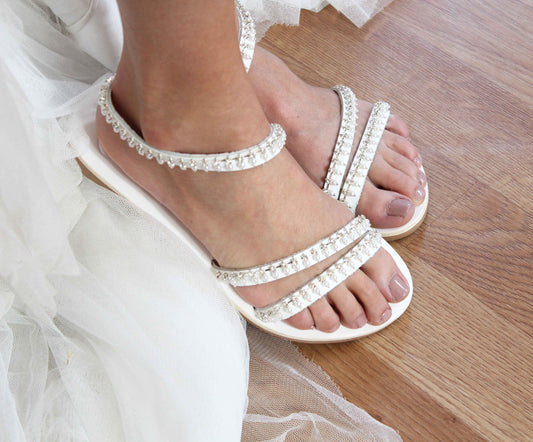 White Leather Sandals
