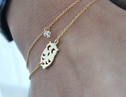 Διπλό Βραχιόλι κουκουβάγια