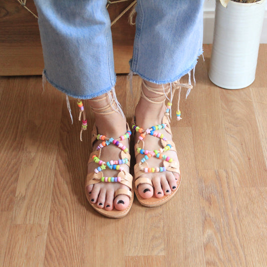 Multicolor Gladiator Sandals
