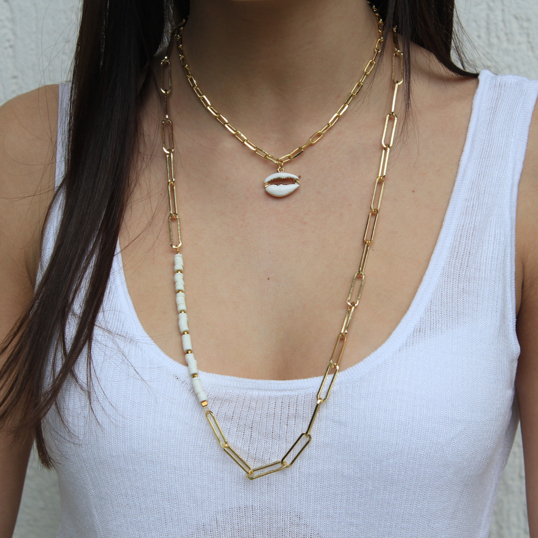 PaperClip Long Necklace