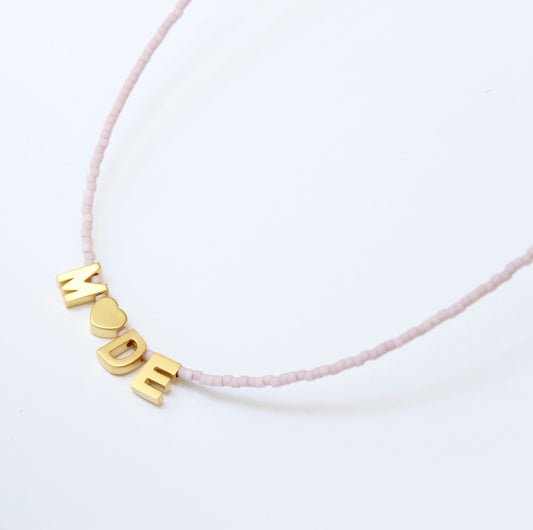 Beaded Letter Necklace