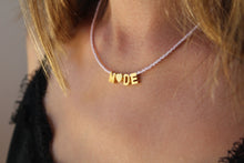 Load image into Gallery viewer, Beaded Letter Necklace
