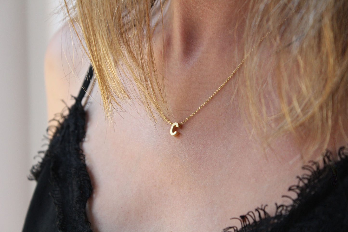 Tiny Initial Necklace