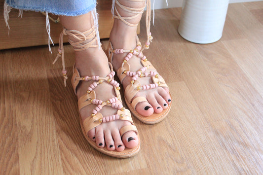 Pink Gladiator Sandals