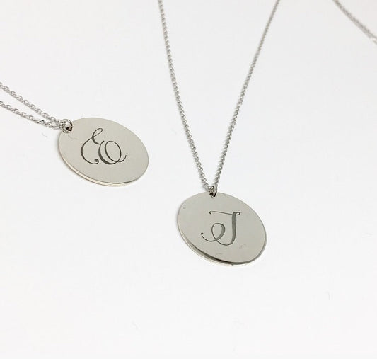 Engraved Letter Necklace