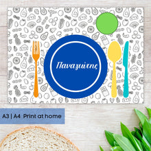 Load image into Gallery viewer, Montessori Blue Placemat
