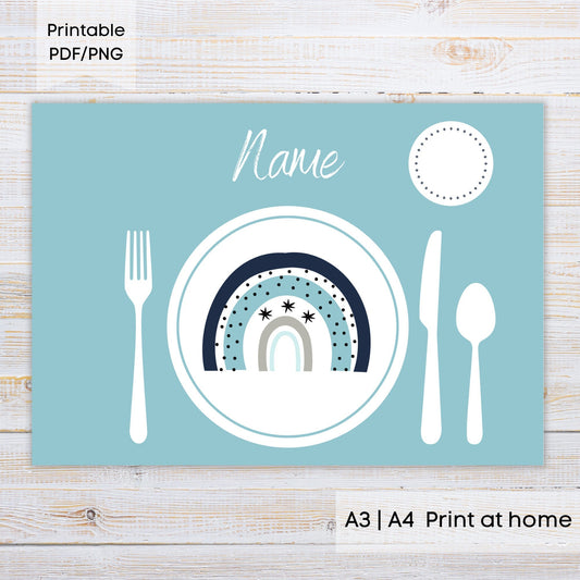 Blue Rainbow Placemat