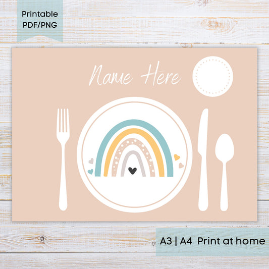 Printable Toddler Placemat