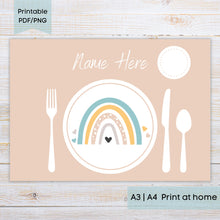 Load image into Gallery viewer, Printable Toddler Placemat
