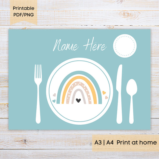 Blue Rainbow Placemat