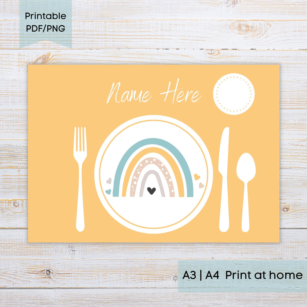 Rainbow Themed Placemat