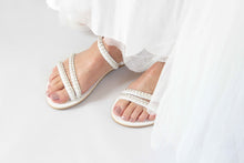 Load image into Gallery viewer, White Leather Sandals
