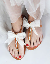 Load image into Gallery viewer, Swarovski Bow Sandals
