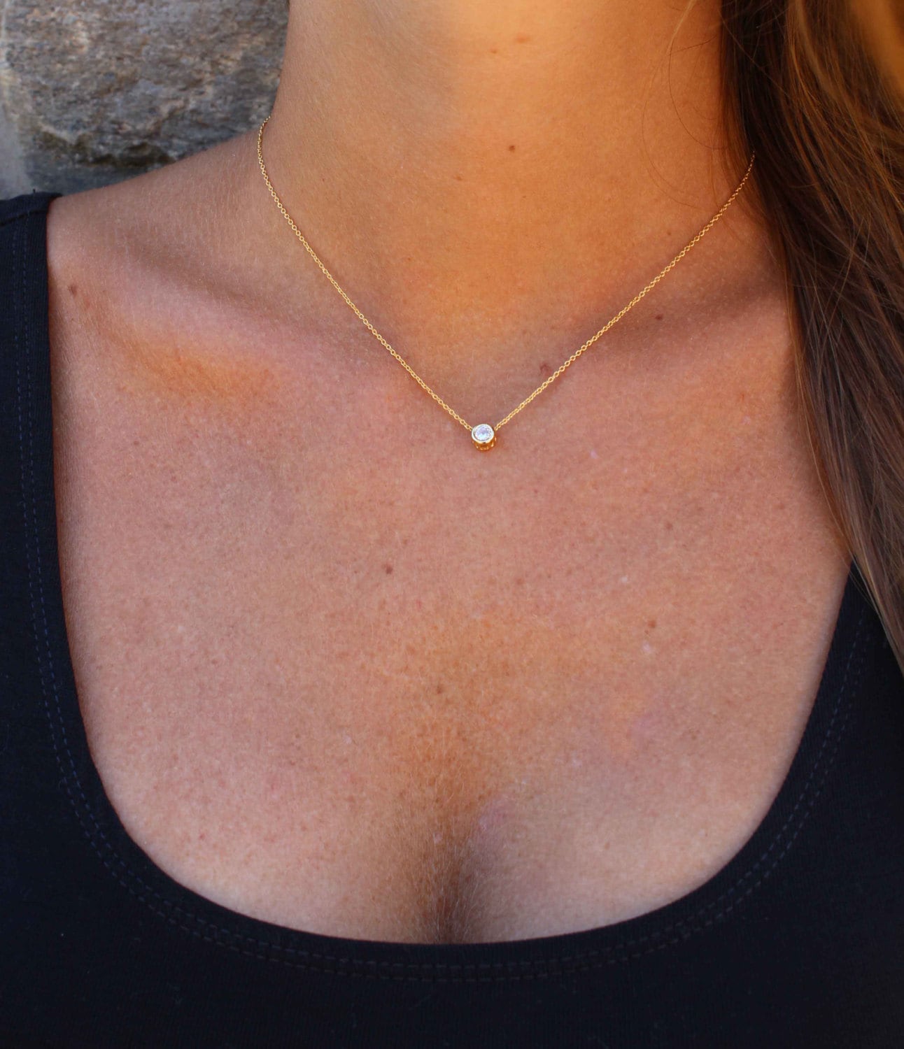 Tiny Cubic Zirconia Necklace